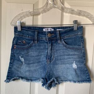 YMI Medium Blue Distressed Denim Shorts